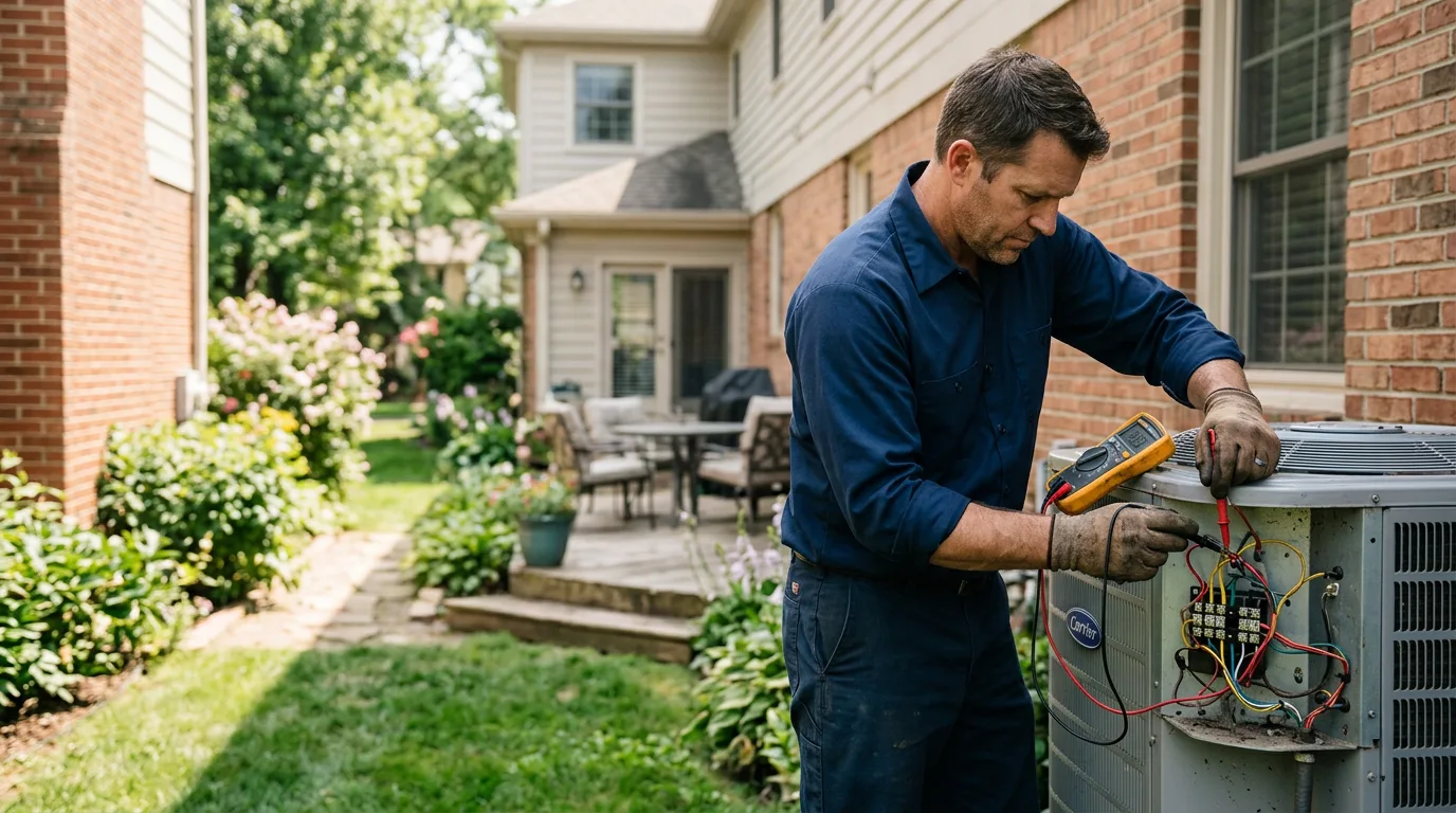 HVAC technician working near Hackett, AR